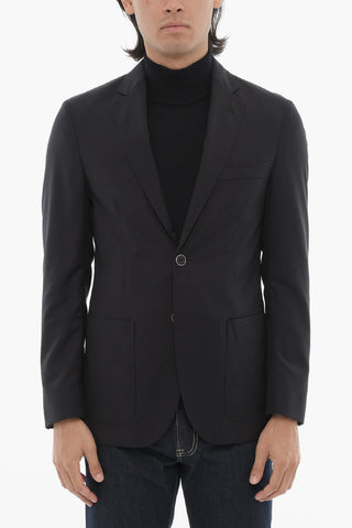 ID Blazer in Lana Stretch con Tasche a Toppa