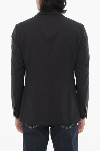 ID Blazer in Lana Stretch con Tasche a Toppa