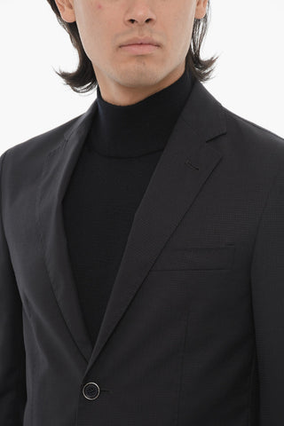 ID Blazer in Lana Stretch con Tasche a Toppa