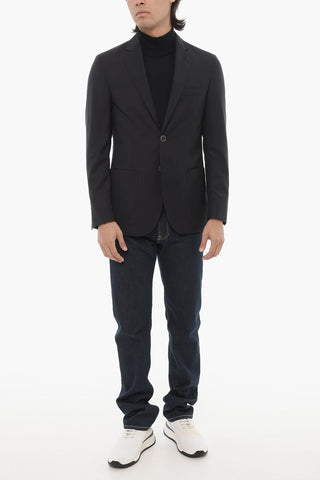 ID Blazer in Lana Stretch con Tasche a Toppa