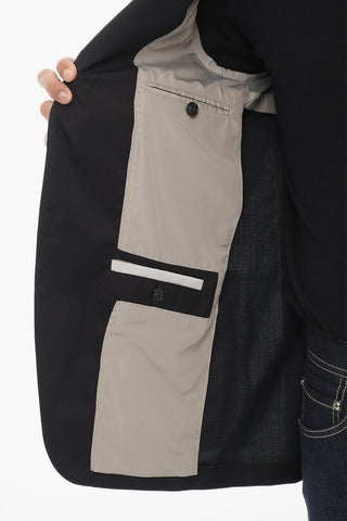 ID Blazer in Lana Stretch con Tasche a Toppa