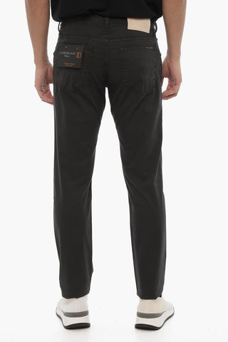 ID 5-Pocketed Stretch Cotton Pants with Belt Loops