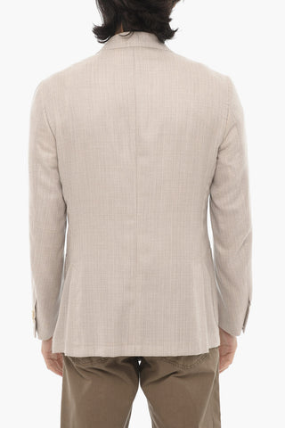 Peak Lapel Cashmere and Silk ACADEMY SOFT Double Breasted Blazer