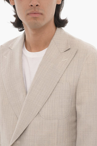 Peak Lapel Cashmere and Silk ACADEMY SOFT Double Breasted Blazer
