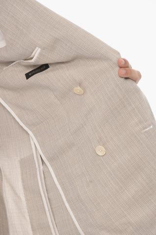 Peak Lapel Cashmere and Silk ACADEMY SOFT Double Breasted Blazer
