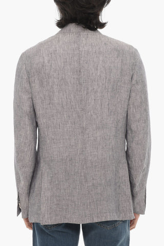 ID Linen Unilend Blazer With Notch Lapel