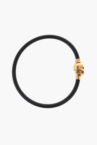 Rubber Bracelet with Gold Magnetic Closure