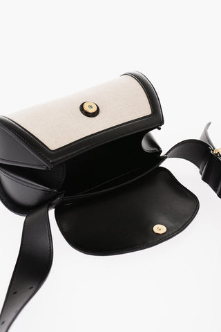 Canvas CANNOLO Crossbody Bag with Leather Shoulder Strap