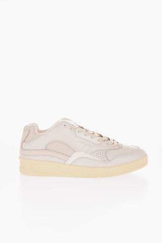 Lace-up DRAGON Leather Sneakers with Rubber Sole
