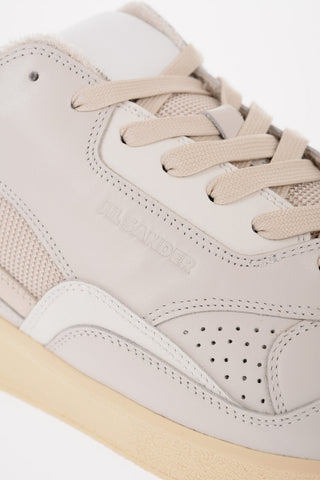 Lace-up DRAGON Leather Sneakers with Rubber Sole