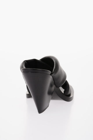Mules In Pelle con Design Criss Cross 10 cm