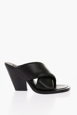 Mules In Pelle con Design Criss Cross 10 cm