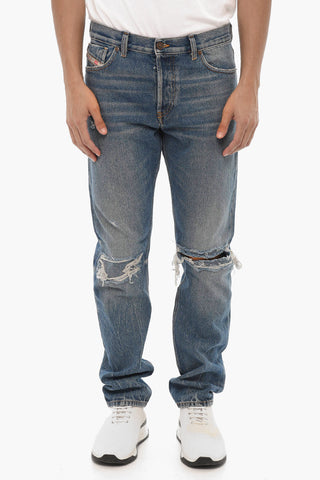 Jeans Slim Fit 1995 D-SARK Distressed mit mittlerer Bundhöhe 18cm