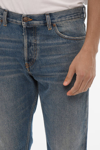 Jeans Slim Fit 1995 D-SARK Distressed mit mittlerer Bundhöhe 18cm