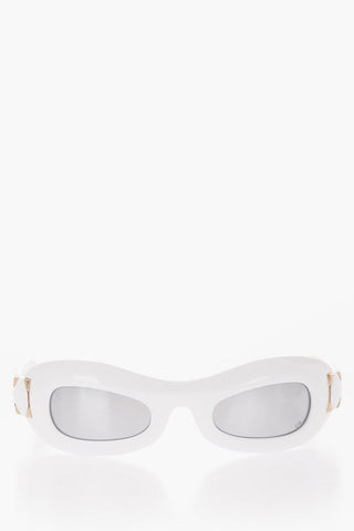 Mirrored Lenses LADY95.22 M1I Mask Sunglasses with Cannage Motif