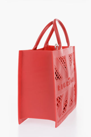 Solid Color CRACOV Tote Bag with Cut-Out Details
