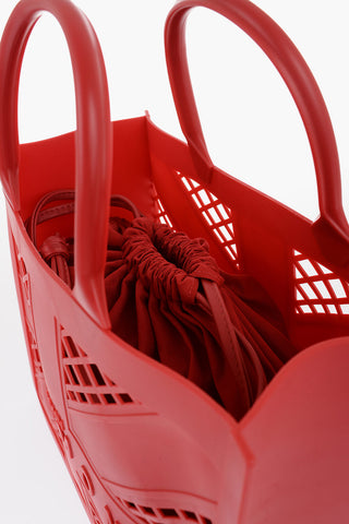 Solid Color CRACOV Tote Bag with Cut-Out Details