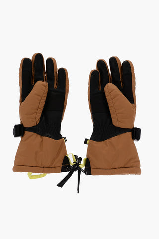 Solid Color Snow Glovers With Faux Fur Details