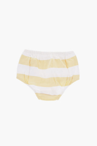 Two-Tone Striped Bloomer and Dress Set