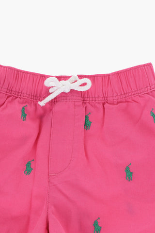 Lightweight Cotton Shorts with All-Over Embroideries