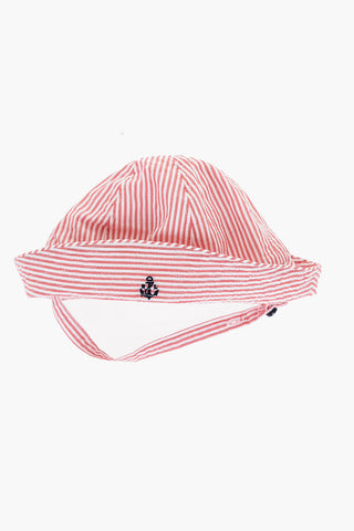 Awning Striped Romper and Hat Set