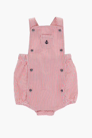 Awning Striped Romper and Hat Set