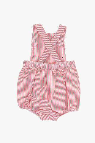 Awning Striped Romper and Hat Set