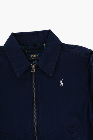 Solid Color Lightweight Cotton Jacket with Zip Closure
