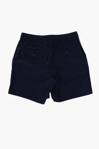 Shorts in Cotone Stretch con Elastico in Vita
