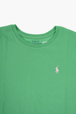 Solid Color Crewneck T-Shirt with Embroidered Logo
