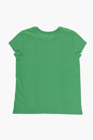 Solid Color Crewneck T-Shirt with Embroidered Logo