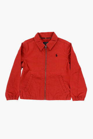 Solid Color Lightweight Cotton Jacket with Zip Closure