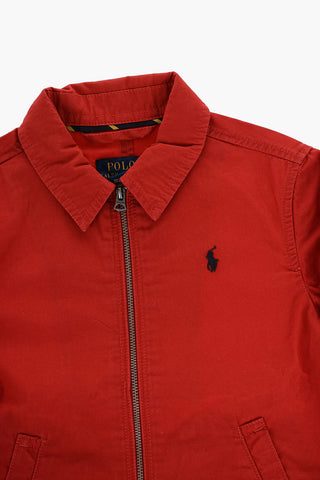 Solid Color Lightweight Cotton Jacket with Zip Closure