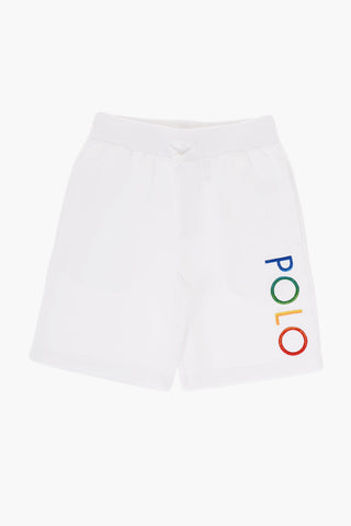 Shorts in Misto Cotone con Logo Multicolor