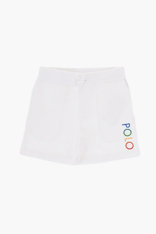 Cotton Blend Shorts with Multicolor Logo