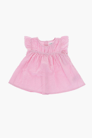 Two-Tone Striped Bloomer and Dress Set