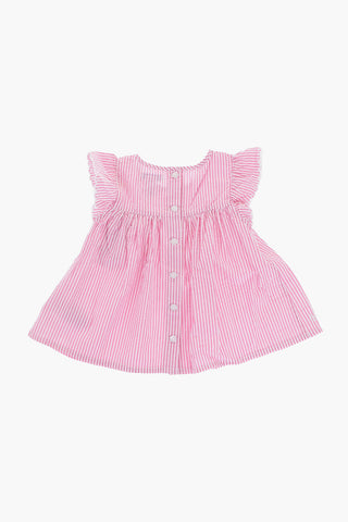 Two-Tone Striped Bloomer and Dress Set