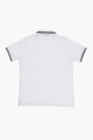 Stretch Cotton 2-Button Polo Shirt with Contrasting Details