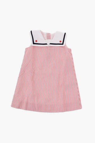 Striped Dress Bloomer and Hat Set