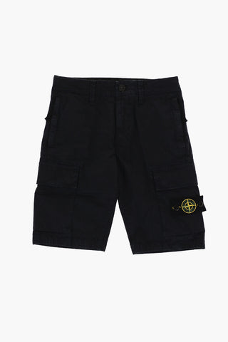 Stretch Cotton Cargo Shorts