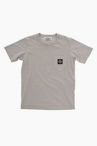 Solid Color Crewneck T-Shirt with Breast Pocket