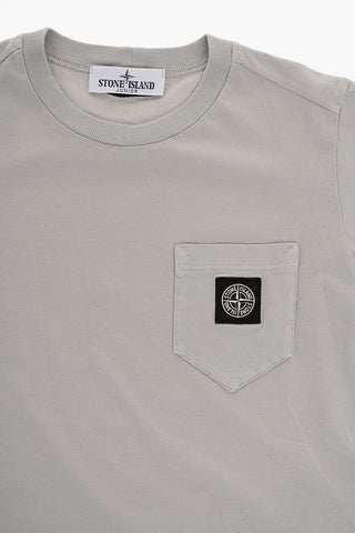 Solid Color Crewneck T-Shirt with Breast Pocket