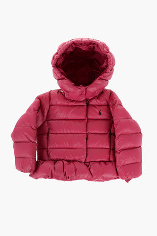 Solid Color Down Jacket with Removable Hood