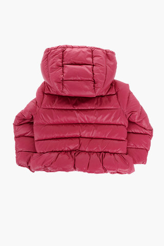 Solid Color Down Jacket with Removable Hood