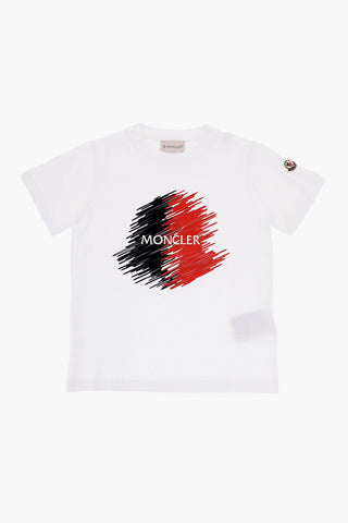 Cotton Crew-neck T-shirt with Contrast Print