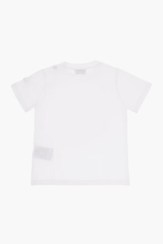 Cotton Crew-neck T-shirt with Contrast Print