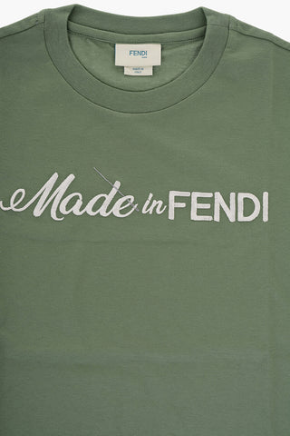 T-shirt Girocollo in Cotone con Ricamo
