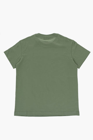 T-shirt Girocollo in Cotone con Ricamo