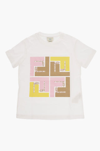 Cotton Crew-neck T-shirt with Maxi Print