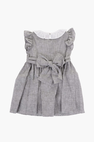 Linen Flared Dress with Collar